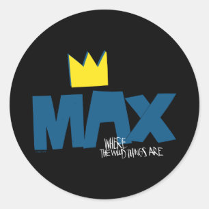 Where the Wild Things Are Max and Crown Classic Round Sticker