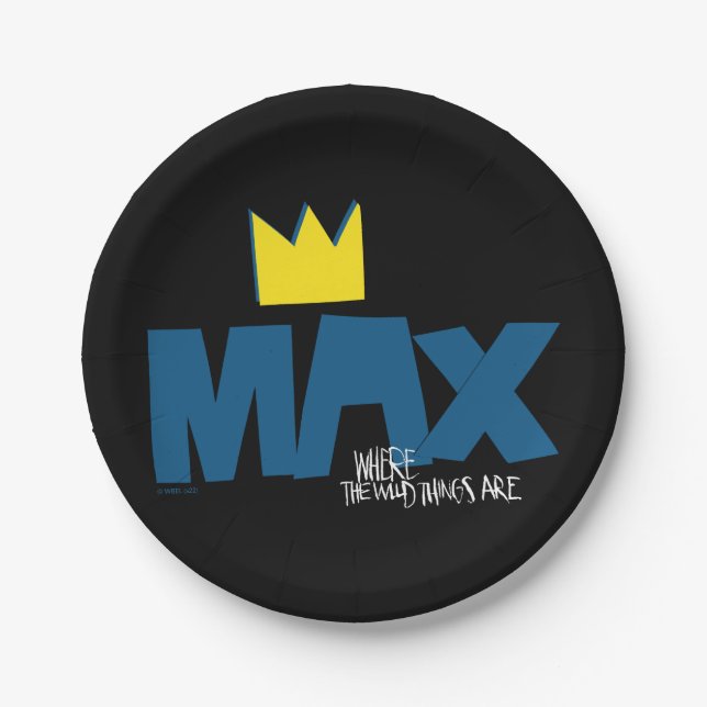 Where the Wild Things Are | Max and Crown Paper Plate (Front)