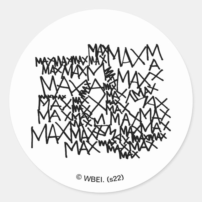 Where the Wild Things Are | Max Repeated Classic Round Sticker (Front)