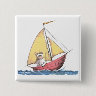 Where the Wild Things Are Max Sailing 15 Cm Square Badge
