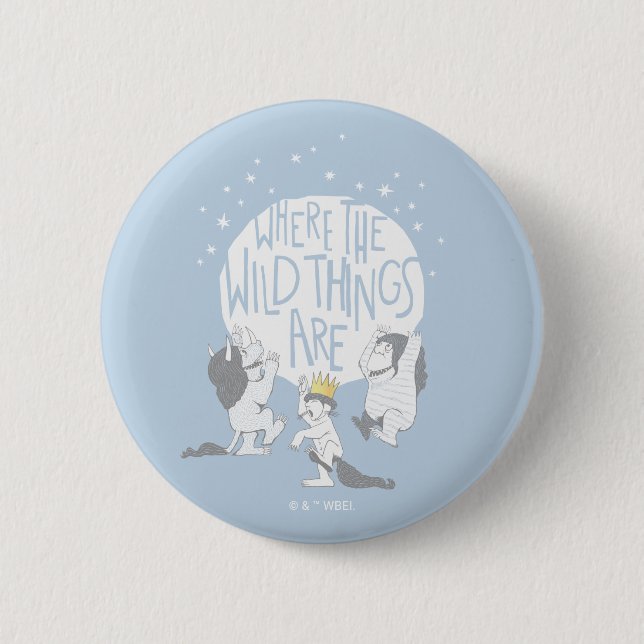Where The Wild Things Are | Moon & Stars 6 Cm Round Badge (Front)