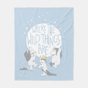 Where The Wild Things Are   Moon & Stars Fleece Blanket