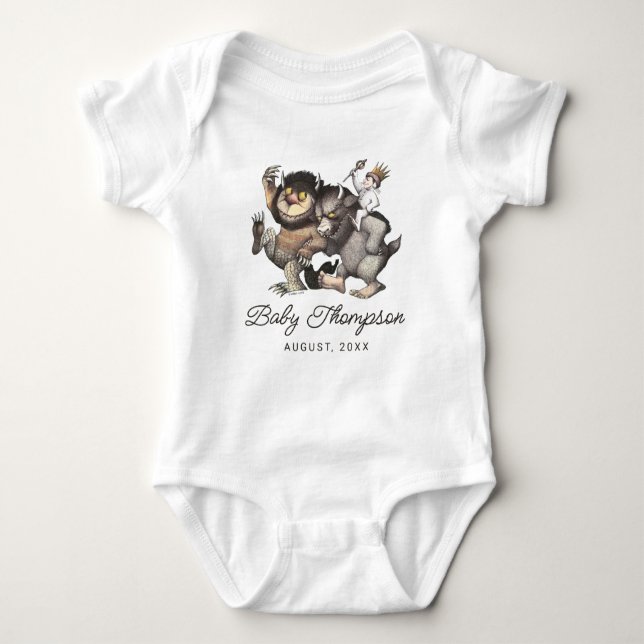 Where The Wild Things Are | New Baby Coming Soon Baby Bodysuit (Front)