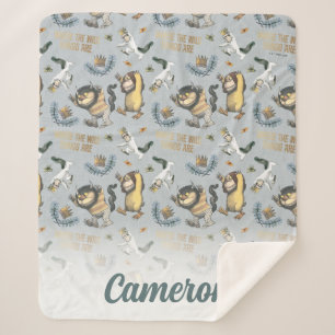 Where the Wild Things Are Pattern Sherpa Blanket