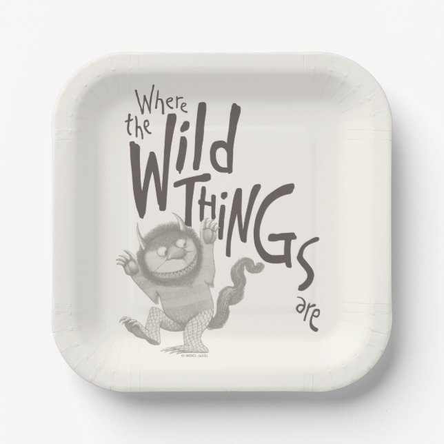 Where the Wild Things Are Quote Paper Plate (Front)
