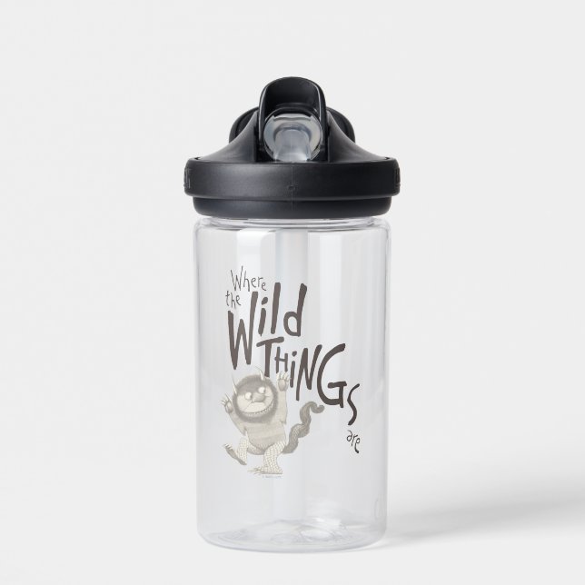 Where the Wild Things Are Quote Water Bottle (Front)