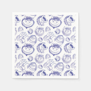 Where the Wild Things Are Sketch Pattern Napkin