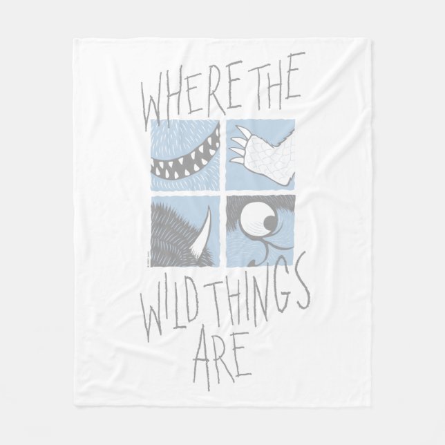 Where The Wild Things Are | Square Graphic Fleece Blanket (Front)