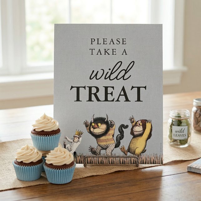 Where the Wild Things Are | Take A Treat Poster (Generated image of poster propped up on table)