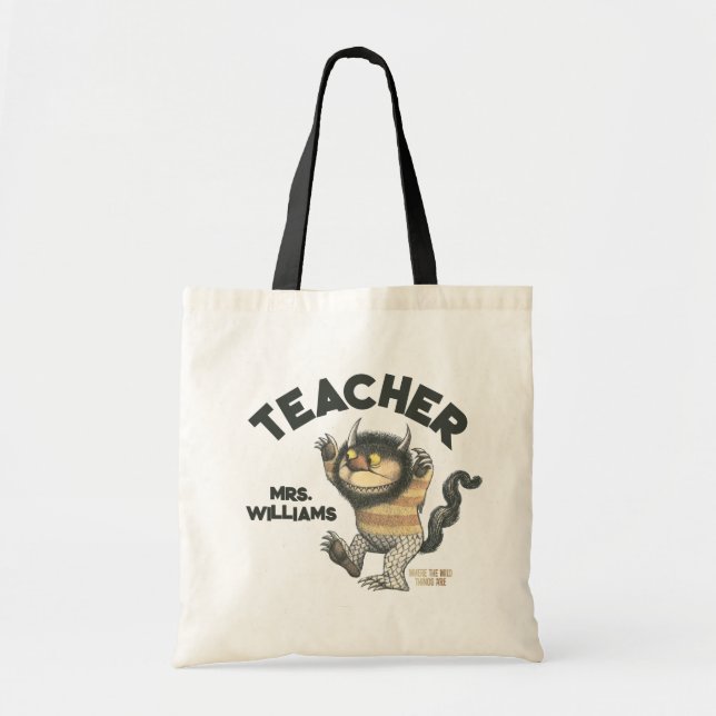 Where the Wild Things Are Teacher Tote Bag (Front)