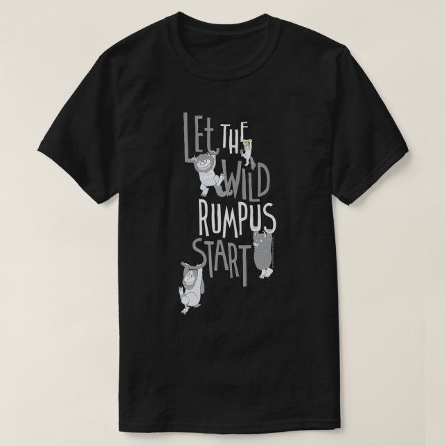 Where the Wild Things Are Wild Rumpus Begins Premi T-Shirt (Design Front)