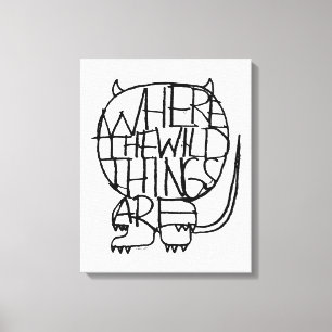 Where the Wild Things Are Wild Thing Sketch Canvas Print