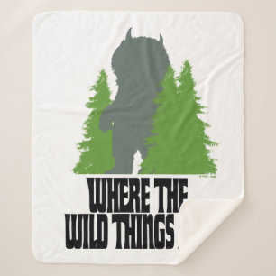 Where the Wild Things Are   Wild Thing & Trees Sherpa Blanket