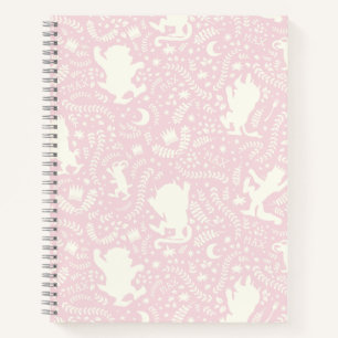 Where the Wild Things Pink Floral Pattern Notebook