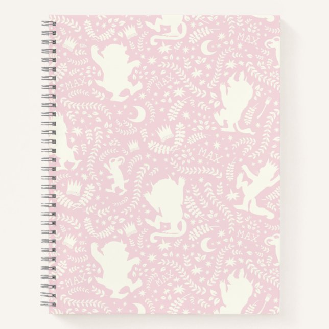 Where the Wild Things Pink Floral Pattern Notebook (Front)
