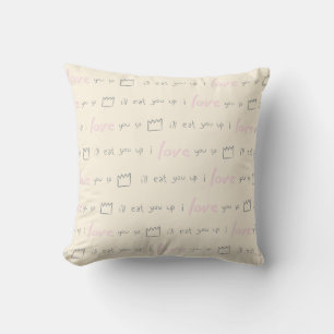 Where the Wild Things Quote Pattern Cushion
