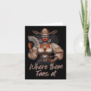 Where Them Fans At Boots On Da Ground Cowgirl Line Card