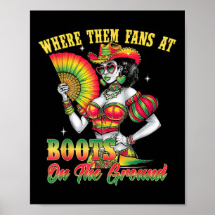 Where Them Fans At Juneteenth Cowgirl Boots On The Poster
