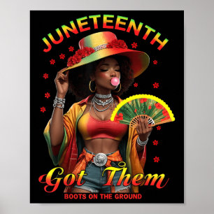 Where Them Fans At Juneteenth Cowgirl Boots On The Poster