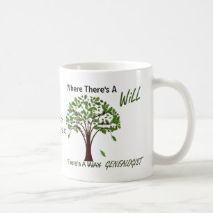 Where There's A Will Genealogy Family Tree Mug