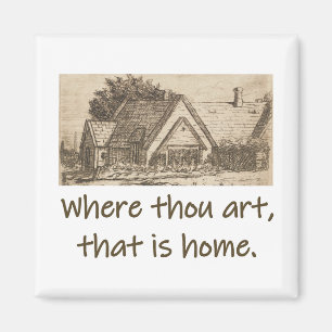 Where Thou Art That Is Home - Home Quote  Magnet
