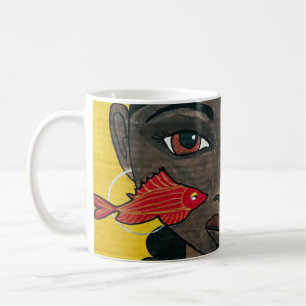 Where Thoughts Swim Black Woman Art Afrocentric Coffee Mug