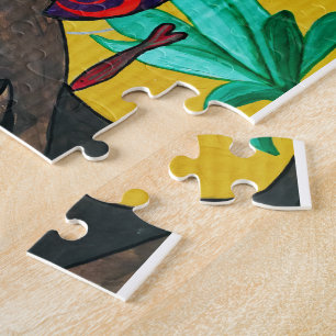 Where Thoughts Swim   Black Woman Art Afrocentric Jigsaw Puzzle