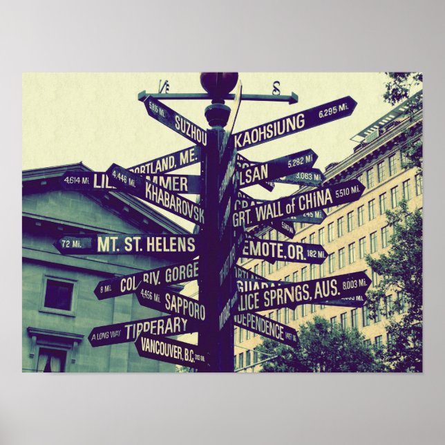 Where To Go/Portland Oregon/Urban Photography Poster (Front)