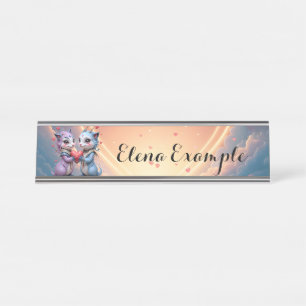Where Two Souls Choose Forever Desk Name Plate