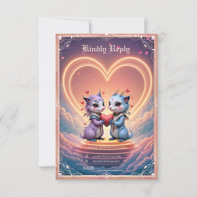 Where Two Souls Choose Forever  RSVP Card (Front)