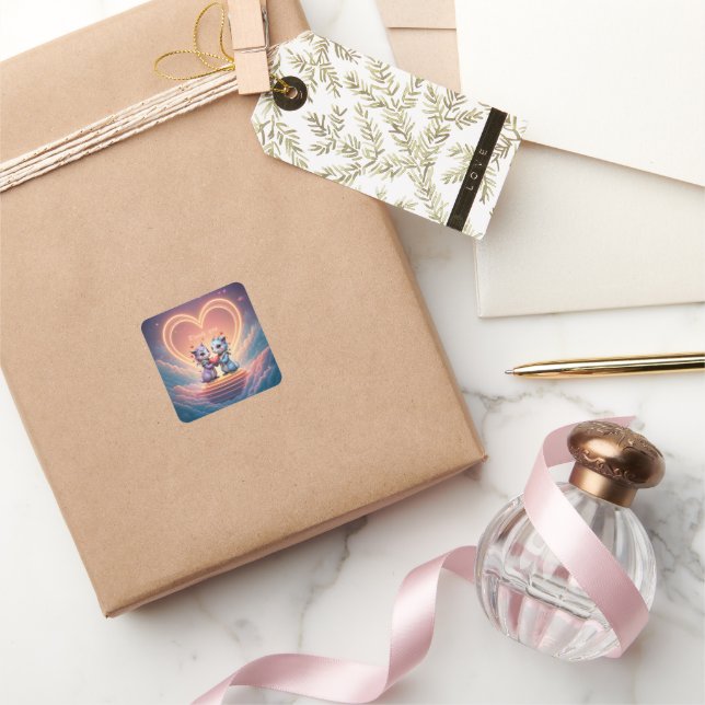 Where Two Souls Choose Forever  Square Sticker (Gifting)