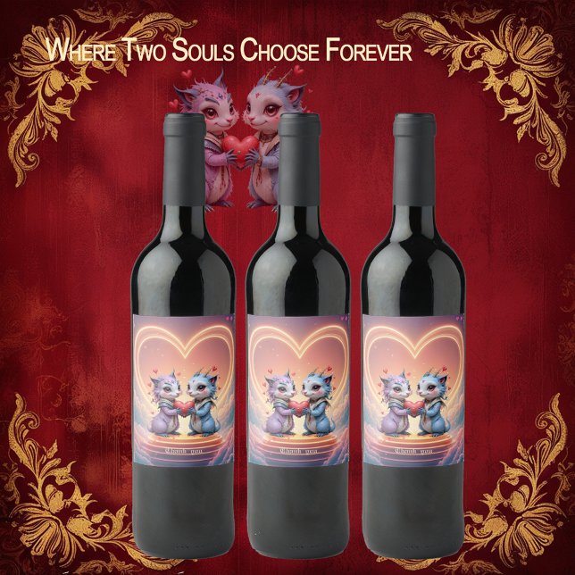 Where Two Souls Choose Forever  Wine Label (Creator Uploaded)