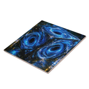 Where Universes Turn Inward - Portrait of Infinity Ceramic Tile
