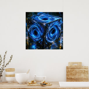 Where Universes Turn Inward - Portrait of Infinity Poster