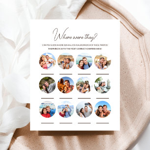 Where Were They 12 Photo Wedding Engagement Game