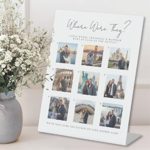 Where Were They Bridal Shower Game Pedestal Sign