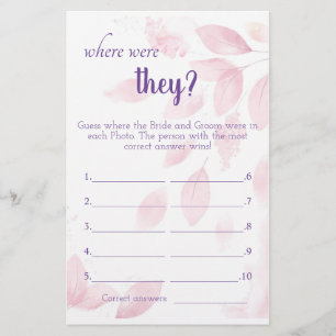 Where were They? Pink Watercolor Leaves Flyer