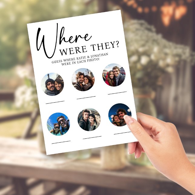 Where Were They Wedding Engagement Party Game Poster (Creator Uploaded)