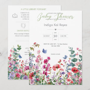 Where Wildflowers Grow Baby Shower Invitation