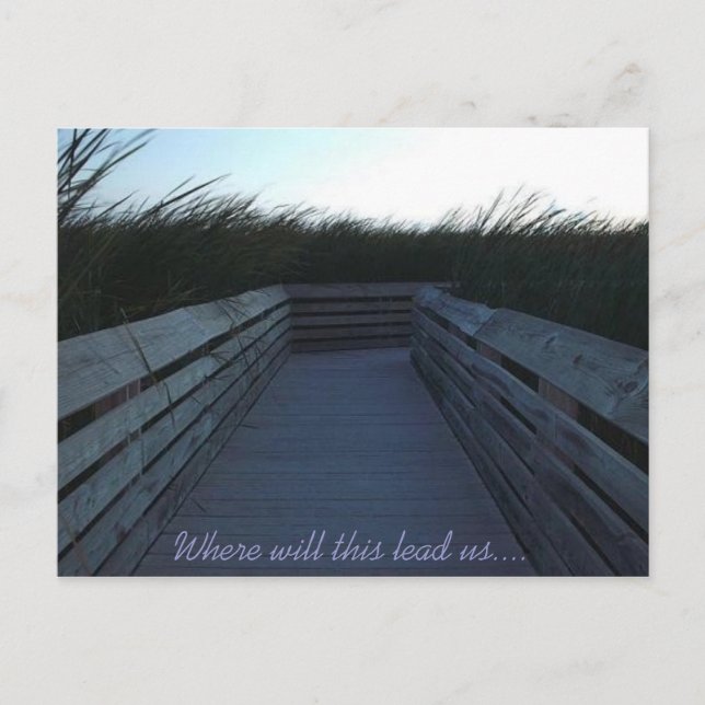 Where will this lead us... postcard (Front)