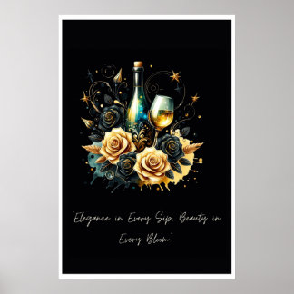 Where Wine Meets Roses" Poster