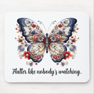 Where Wings Bloom: A Tale of Grace Mouse Pad