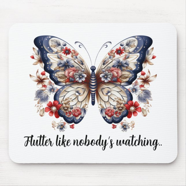 Where Wings Bloom: A Tale of Grace Mouse Pad (Front)