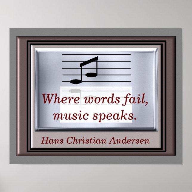 Where word fail -- Music quote - art print (Front)
