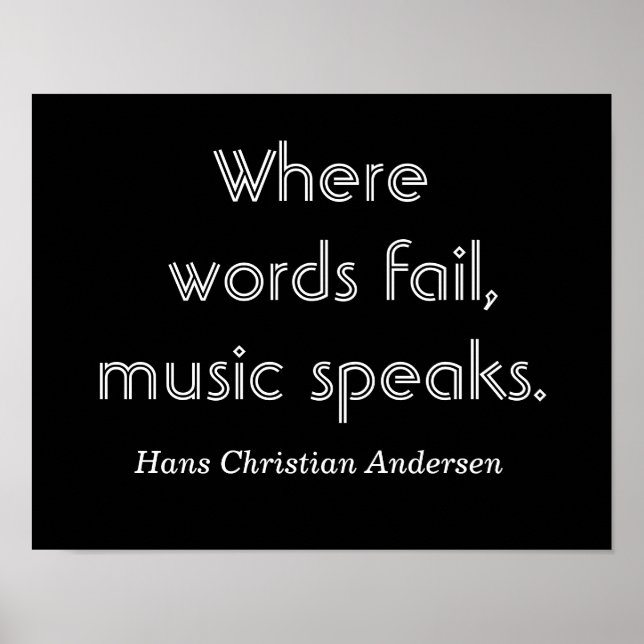 Where words fail -- Music quote - print (Front)