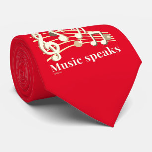 WHERE WORDS FAIL MUSIC SPEAKS inspirational gift Tie