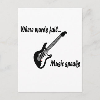 Where Words Fail, Music Speaks Postcard