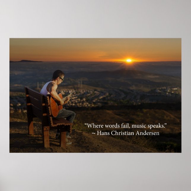 Where words fail music speaks poster (Front)