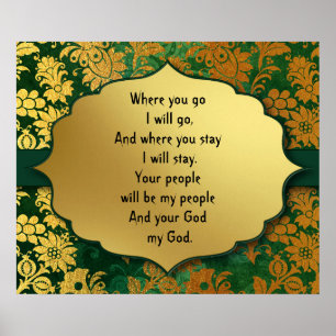 Where You Go I Will Go Premium Canvas Paper Gloss Poster