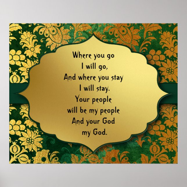 Where You Go I Will Go Premium Canvas Paper Gloss Poster (Front)